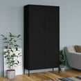thumbnail image 1 of vidaXL Garde-Robe Noire 90x50x180 cm Acier, 1 of 4