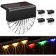 thumbnail image 1 of Luces solares para terraza al aire libre, paquete de 4 luces solares para escalones, impermeables, luces solares para cercas para patio, escaleras, postes, caminos, porches, entradas, patios, decoración de jardín Zhivalor WMZY-1124, 1 of 7