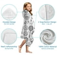 thumbnail image 7 of Doodle Sports Icons Pattern Hooded Bath Towel，50"x30" for Ages 3 To 12 Kids, Quick Dry Lightweight Soft Microfiber Hood Beach Towel Cover Up for Kids, 7 of 7
