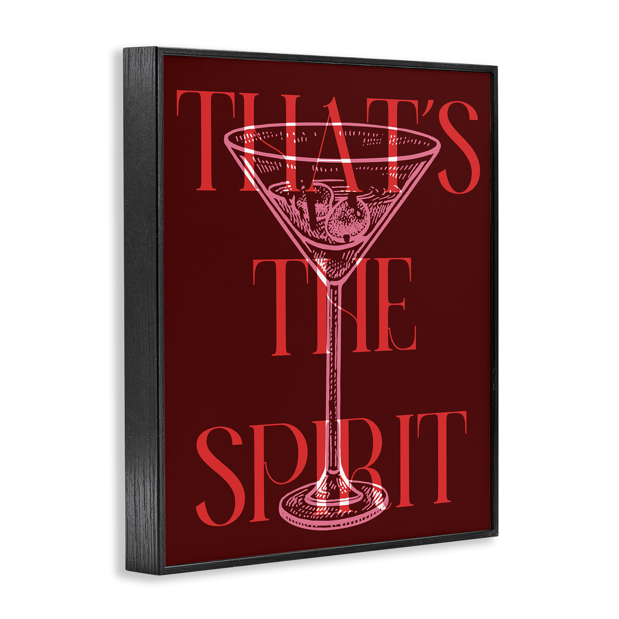 Stupell Industries That's The Spirit Martini Food & Beverage Painting Black Framed Art Print Wall Art, 16 x 20
