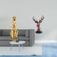 thumbnail image 2 of Figura de con ciervo dorado, escultura decorativa de resina para centro de mesa, decoración de oficina, hogar y mesita de noche., 2 of 8