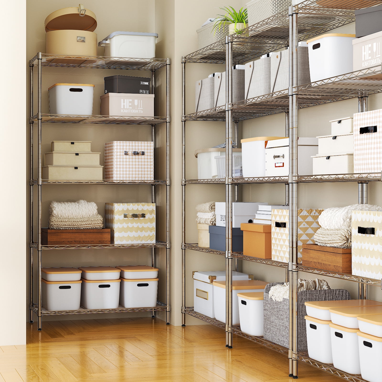 Ktaxon 5-Tier Wire Shelving Unit, Steel Storage Rack for Garage