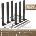 thumbnail image 6 of Shelf Brackets 12 inch, Yeabett 6 Pack Floating Shelf Bracket Heavy Duty for Wood Shelves, 12" Black Metal Wall Shelving Support Brackets with 160 lb. Load Capacity, 6 of 7