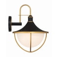 thumbnail image 3 of Crystorama Atlas 3 Light Matte Black and Textured Gold Outdoor Sconce - 16.5"W x 22"H x 18.25"D, 3 of 9