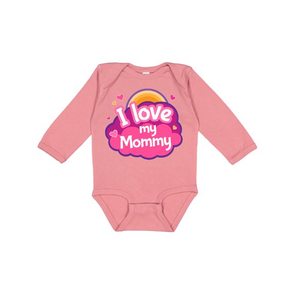 Inktastic I Love My Mommy Girls Girls Long Sleeve Baby Bodysuit