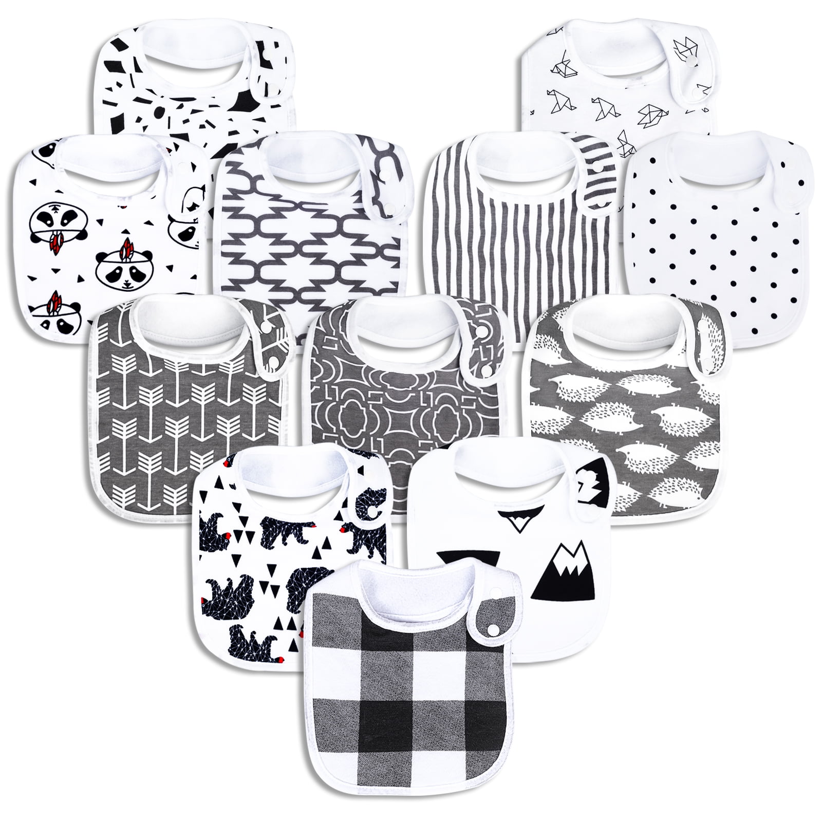 Baby Bibs Organic Cotton Soft and Absorbent forBaby Boys Girls Newborn