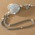 thumbnail image 4 of Accesorios para colgar espejo retrovisor de coche para mujer, bola de peluche blanca, colgante de adorno de la suerte, 4 of 5