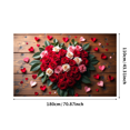 thumbnail image 1 of Romantic Heart Design Valentine's Day Backdrop Banner Photography Props Wedding Engagement Party Decorations Background Banner, 1 of 4