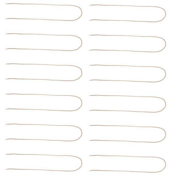 ELAYARD 6 Pair Athletic Round Laces Light Brown for Sneakers Prevent Loosening Sports