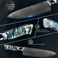 thumbnail image 3 of Kitchen Knife Set VG10 Damascus Steel Japanese Chef Knives Santoku Knife 67 Layers Carving Paring Utility Fruit Vegetable Slicing Knives Abalone Shell Full Tang Handle, 3 of 8