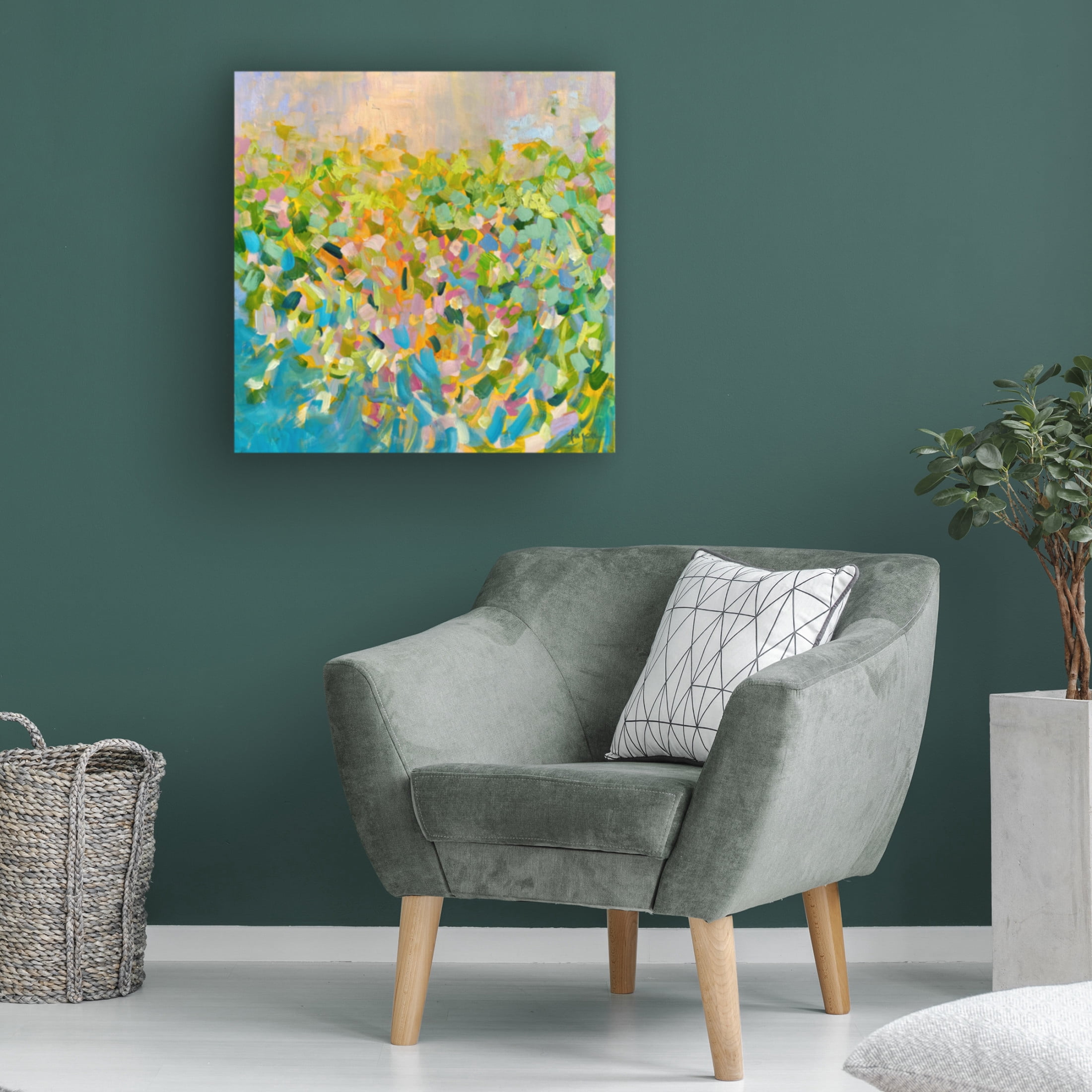Canvas Wall Art - Dorothy Fagan 'Sunrise On A Misty Morning Ii' Wall Art for Living Room, Bedroom, or Office Décor by Trademark Fine Art - 35 x 35 Inches