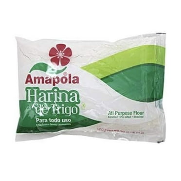 Amapola All Purpose Flour (Harina de Trigo) by Molinos de Puerto Rico - 16 oz Pack (1 LB)