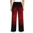 thumbnail image 7 of Christmas Sleep Pants for Women Snowflakes Drawstring Wide Leg Sleep Pants Elastic High Waist Casual Holiday Festive Xmas Pajama Pants, XL, 7 of 7
