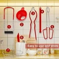 thumbnail image 6 of Canning Supplies Starter Kit - 7 Pieces Stainless Steel Canning Set Tools: Steamer Rack,Canning Funnel,Jar Lifter,Wrench, Tongs,Lid Lifter/Bubble Remover Tool, for Canner/Pot, Beginner (Red), 6 of 6