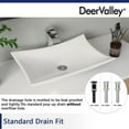 thumbnail image 5 of DeerValley DV-1V0050 Prism Ceramic Rectangular Vessel Sink for Bathroom,Hotel,White, 5 of 9