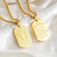 thumbnail image 5 of APSVO Confirmation Gifts for Teen Teenage Son Grandson Gold Dog Tag Cross Necklace for Teenage Stainless Steel Dog Tag Pendant Chain Military Army Religious Christian Catholic Jewelry Gifts, 5 of 7