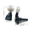 HGYCPP Closed Guitar String Tuning Pegs Replacement Machine Heads Knobs