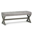 thumbnail image 6 of Salinger 48 inch Wide Contemporary Rectangle Ottoman Bench in Distressed Grey Taupe Vegan Leather, 6 of 6