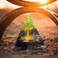 thumbnail image 2 of Crystal Energy Orgone Pyramid Mold Wealth Prosperity Peridot Healing Gem, 2 of 6