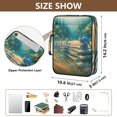 thumbnail image 3 of Haosy Accordion File Organizer Zipper Binder 500 Sheet 6-Tab Expanding File Folder Multi-Pocket 1.2 Inch 3 Ring Bluebirds and Forests, 3 of 7