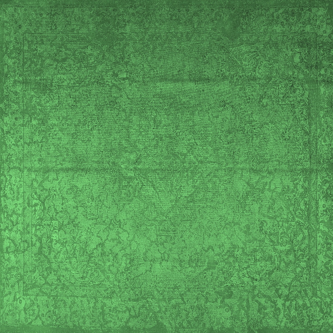 Ahgly Company Indoor Square Persian Emerald Green Bohemian Area Rugs, 7