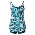 thumbnail image 4 of EGNMCR Bikini Set Swimsuits For Women Two Piece Bathing Suits Floral Print Tank Tops With Boyshorts Swimming Suits, 4 of 6