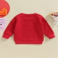 thumbnail image 4 of Chandails en Molleton de la Saint-Valentin Printemps Automne pour Garçons et Filles Tout-Petits Vêtements Imprimé Lettre Rouge Col Rond Pull Ample, 4 of 8