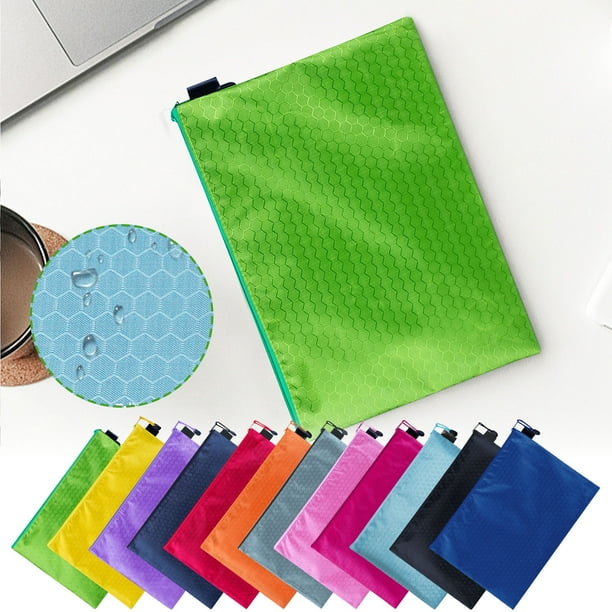 Bolsa de archivo A5 Football Pattern - Organizador de datos con cremallera de lona engrosada, bolsa de papelería de 9,4x7,1 pulgadas para oficina y viajes