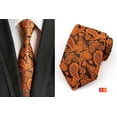 thumbnail image 3 of Formal Pattern Neckties for Men, Set of 3 - Jacquard Woven Classic Designs with Stripes & Checks, for Professional and Wedding Attire, 3 of 4