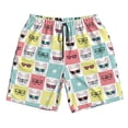 thumbnail image 3 of Uemuo Cute French Bulldog Pattern Men's Swim Trunks Hawaiian Beach Bathing Suit Swimsuits Beach Quick-Dry Shorts with Pockets-3X-Large, 3 of 9