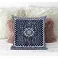 thumbnail image 1 of HomeRoots 413675 16 in. Indigo & Blue Holy Floral Zippered Suede Throw Pillow, Sea Green & Red, 1 of 3