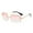 Orange, variant on Fashion Rimless Rectangle Sunglasses For Women Men Square Glasses 400 Eyewear Unisex Glasses