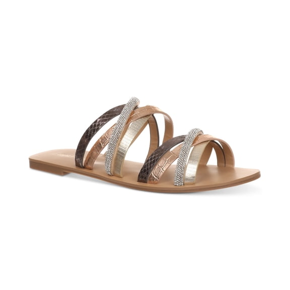 Thalia Sodi Women's Nari Flat Sandals Metallic Multi 9.5M