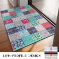 thumbnail image 3 of Bohemian Floral Patchwork Non-Slip Entryway Door Mat,Boho Indoor Decor Durable Low Plush Door Mat,Washable Welcome Rug for Patio Hallway Home Decor 20x32 Inches, 3 of 6