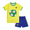 Bra-Yellow, variant on Argentine Youth Boys Soccer Jerseys Outdoor Sports Kid Activewear Training Short Sleeve Kit Shirt Shorts Set, Blue M