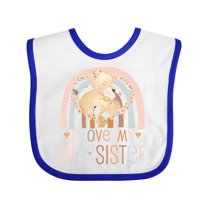 Inktastic Newborn Infant Baby Girls I Love My Big Sister Boys or Girls Baby Bib