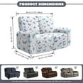thumbnail image 3 of Jiueut Butterfly Pattern Recliner Loveseat Slipcover, 6 Pieces Soft Reclining Chair Covers Stretchable Sofa Slipcover with Anti-Slip Straps, 3 of 7