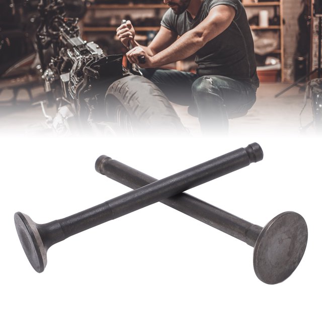 Engine Intake Exhaust Valve,2PCS Steel Alloy Motorcycle Cylinder Valve Extension Replacement For GY6-50/60/80cc Go Karts ATV UTV Intake & Exhaust Camshaft Position Actuator