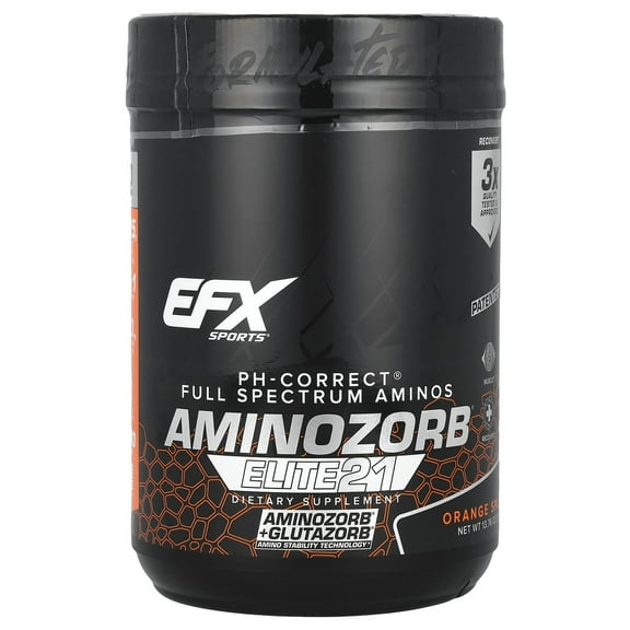 EFX Sports AminoZorb® Elite 21, Orange Splash, 13.76 oz (390 g)