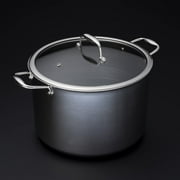 HexClad 10 Quart Hybrid Stainless Steel Stock Pot with Glass Lid, Nonstick