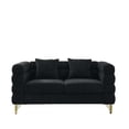 thumbnail image 5 of 3-seater + 2-seater Combination sofa.BLACK teddy, 5 of 5