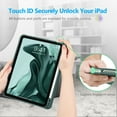 thumbnail image 6 of Fintie SlimShell Case for iPad Air 11-inch M4/M3/M2 (2026/2025/2024), iPad Air 5th/4th Generation (2022/2020) 10.9 Inch - Flexible Soft-Touch TPU Cover with Built-In Pencil Slot, Midnight Green, 6 of 9