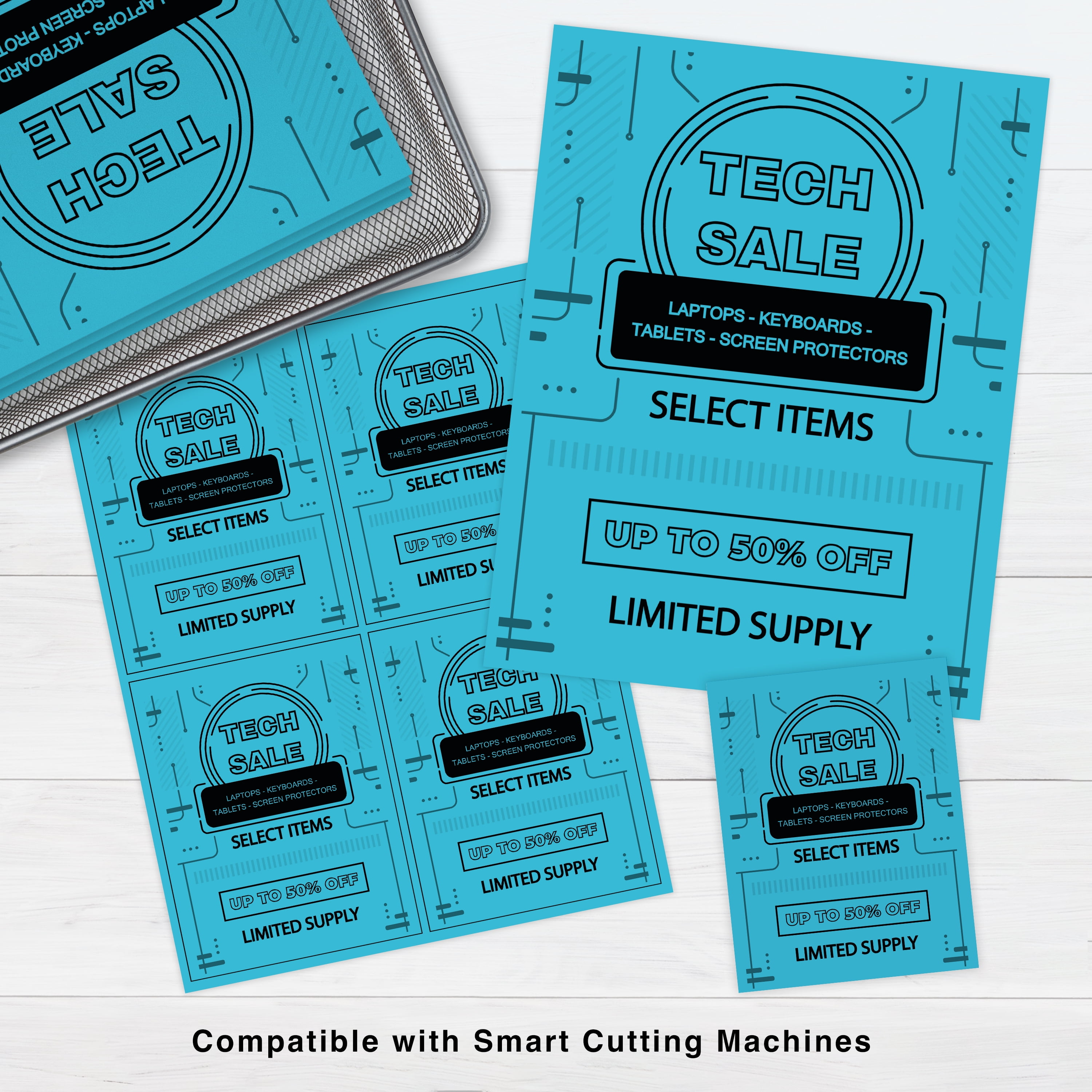 PrintWorks Bright Blue Colored Cardstock 8.5” x 11” - 65 lb/176 gsm - 1250 Sheets - Made in the USA - FSC® Certified - Acid-Free & Fade-Resistant - Printer & Cut Machine Compatible (00114)
