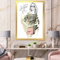 thumbnail image 3 of Designart 'Trendy Fashion Woman' Shabby Chic Framed Art Print, 3 of 4
