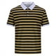 thumbnail image 4 of Mens Manga Corta Botón Abajo Camisas Patchwork Fallow Patrón Cuello Redondo Deportes Top para Diario, 4 of 6
