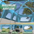thumbnail image 6 of Wakeman Outdoors 12 Person Large Camping Tent - Tall Family Cabin Shelter with Room Dividers, Blue, 6 of 9