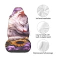 thumbnail image 3 of Lsque Warm Sunflower Sleeping Cat Pattern Car Seat Covers for Front Seats , Waterproof Seat Covers for Cars, Sporty Front Seat Covers,Car Seat Cover Protector Front Seats, 3 of 5