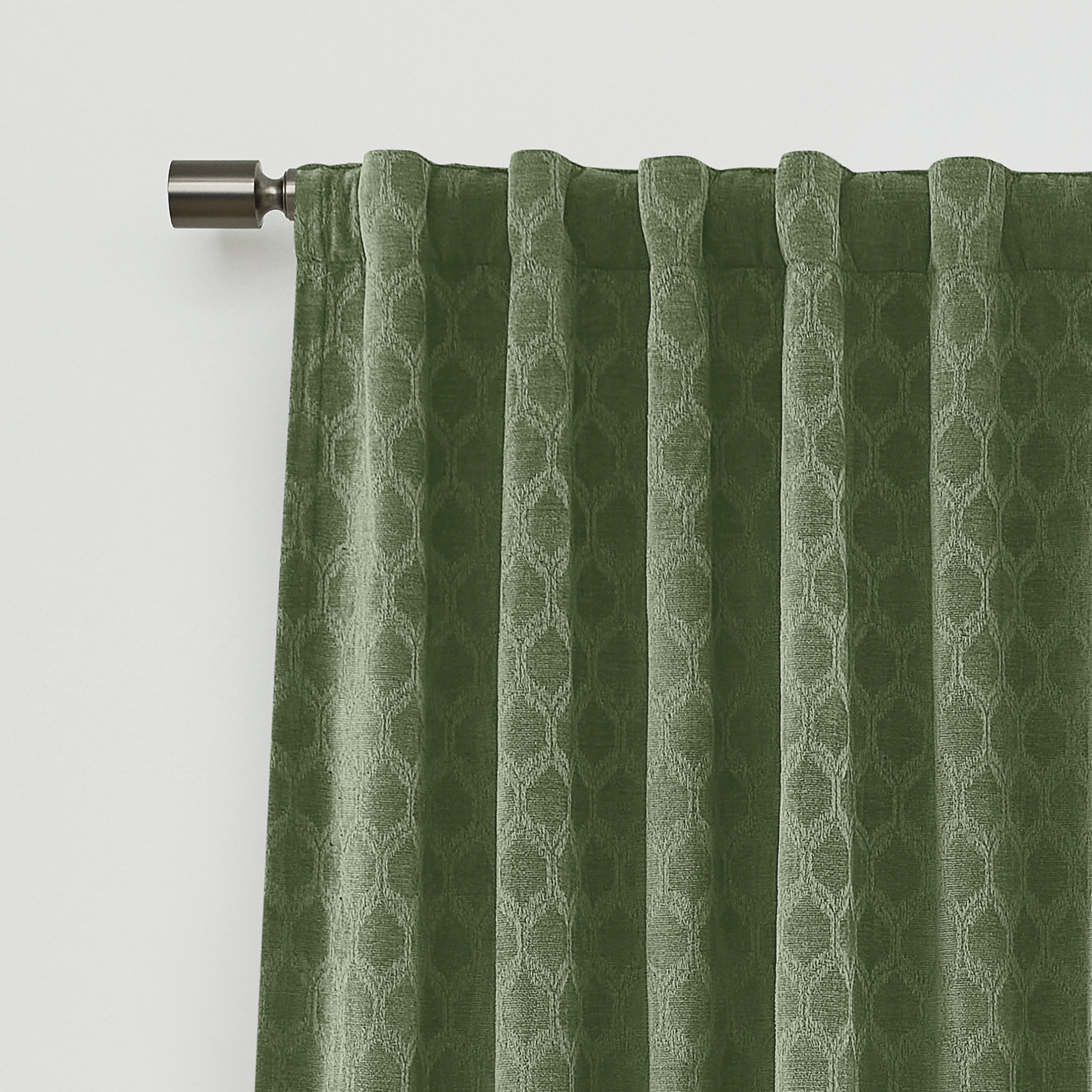 (2 pack) Better Homes & Gardens Jacquard Velvet Blackout Curtain Rod Pocket/Back Tab Indoor Single Panel, Sea Turtle, 50" W x 108" L, Adult