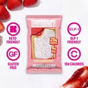 (6 pack) Legendary Foods Protein Pastry Bar, Strawberry, 20g Protein, 1 Pack, Keto Friendly, Gluten Free