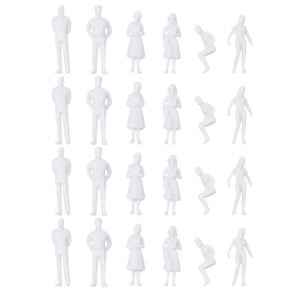 50pcs The Uncolored Model Sand Table Model Miniature People Model For Landscape